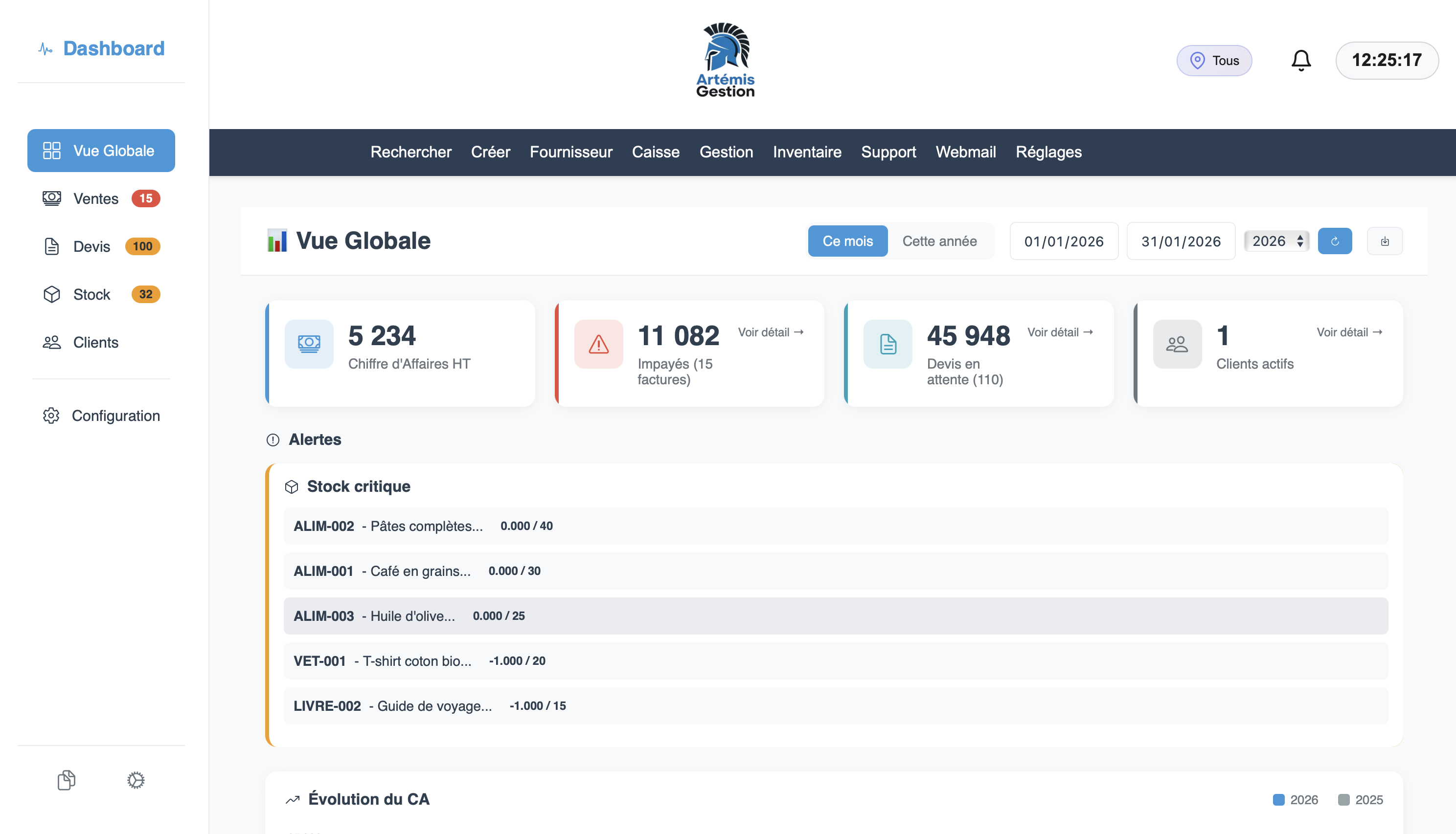 Assistant IA intégré au logiciel de gestion Artemis - rédaction automatique et relances